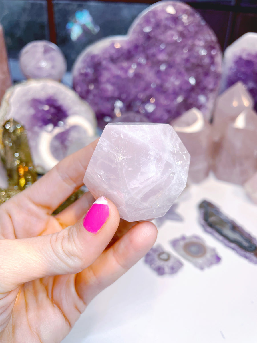 Rose Quartz Dodecahedron