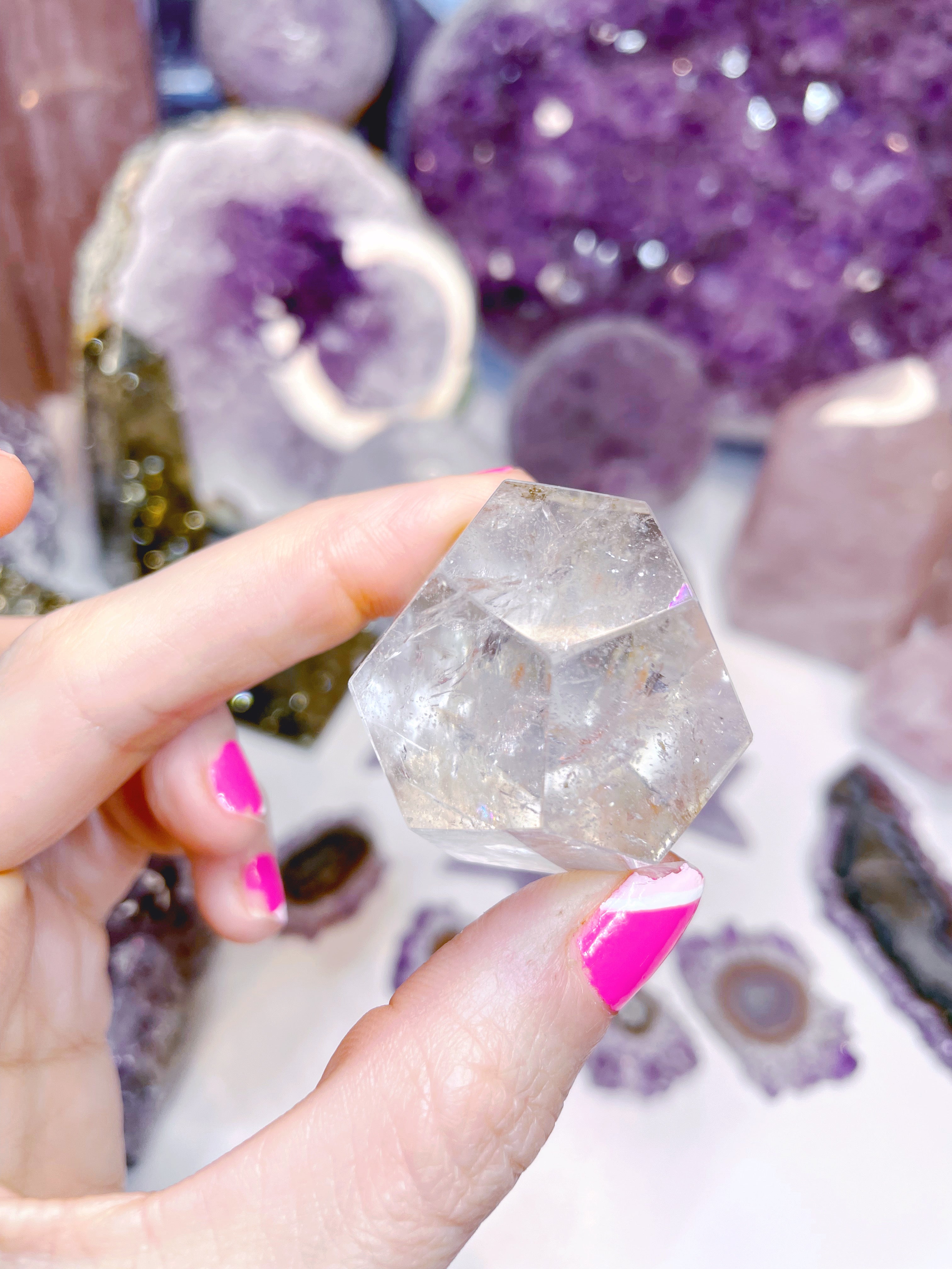 Quartz Dodecahedron w/ Hematoid inclusion - Baltic Mermaid