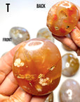 Flower Agate Palm Stones