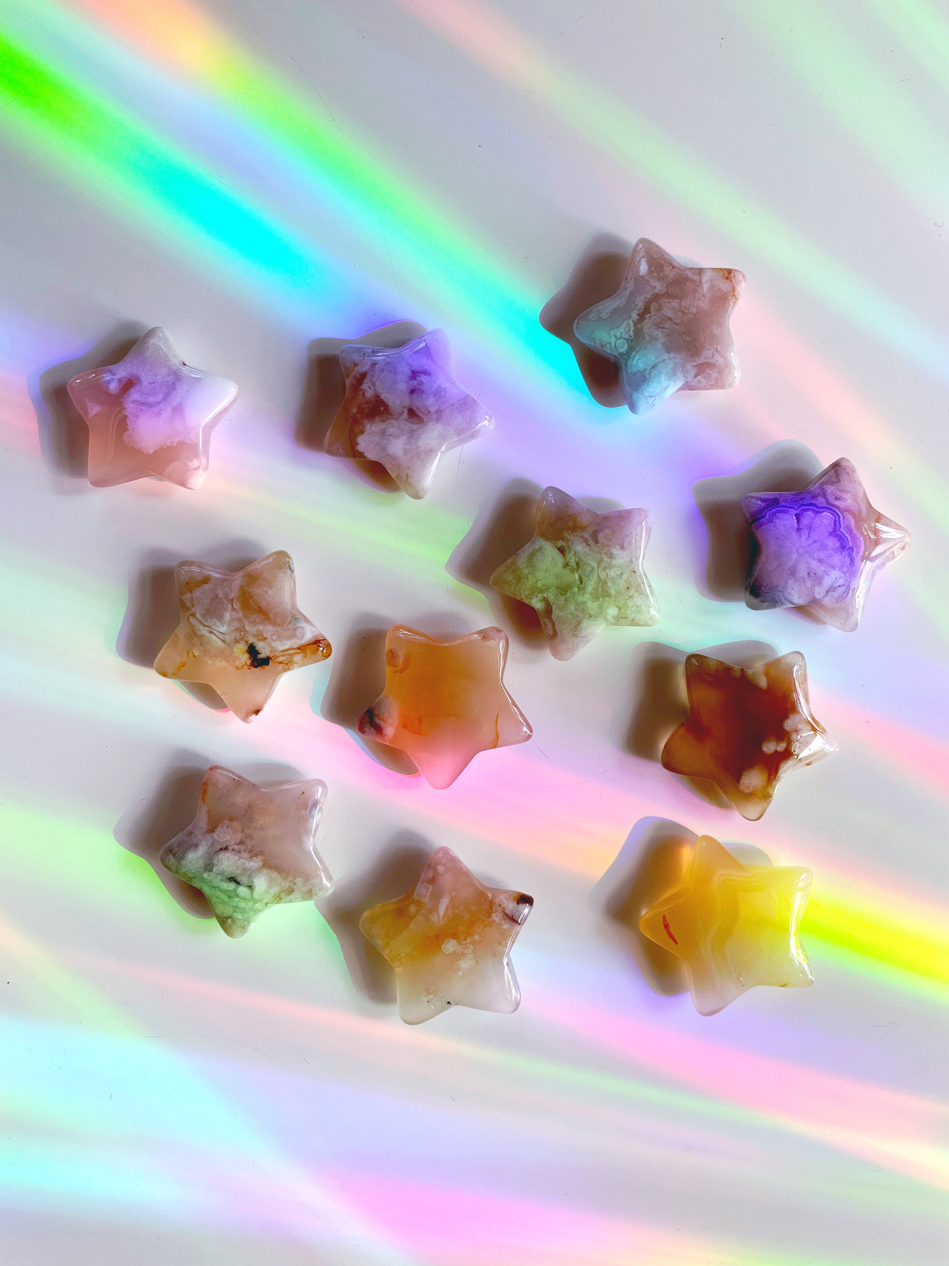 Flower Agate Stars - Baltic Mermaid