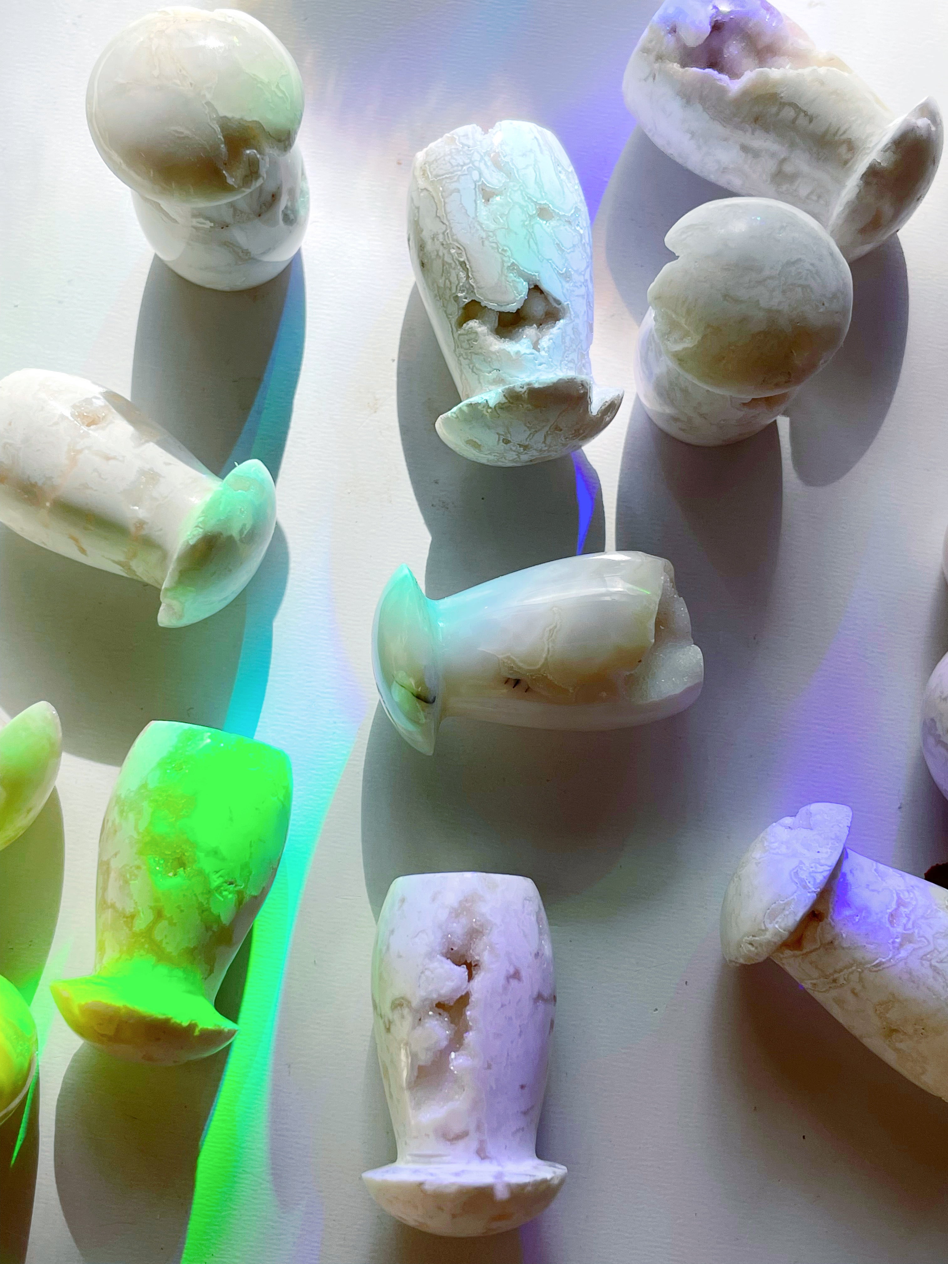 Snow Agate Mushroom - Baltic Mermaid