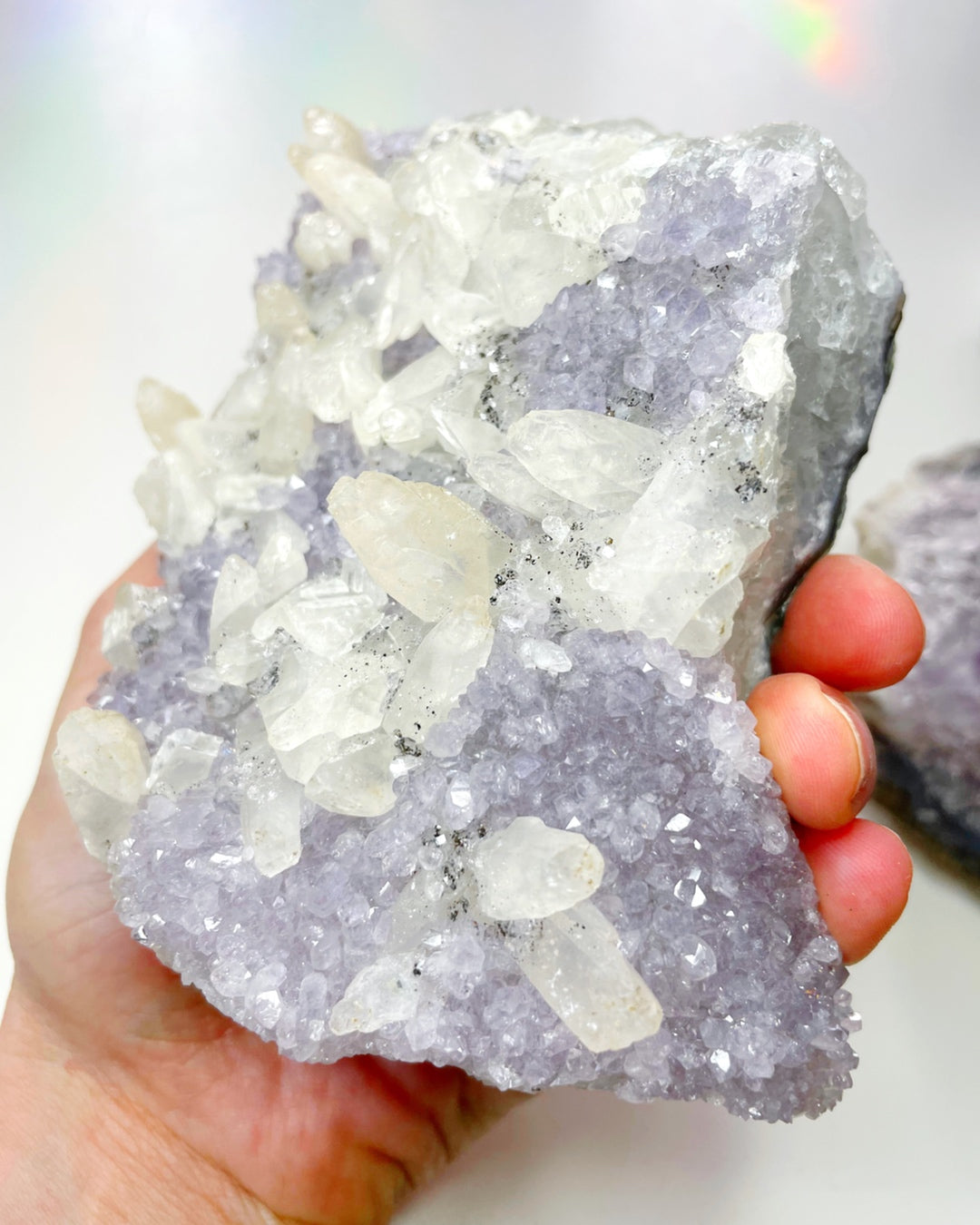 Amethyst Cluster w/ Calcite - Baltic Mermaid