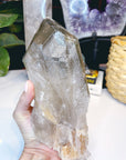 Large Natural Smoky Quartz Point w/ Chlorite Phantoms