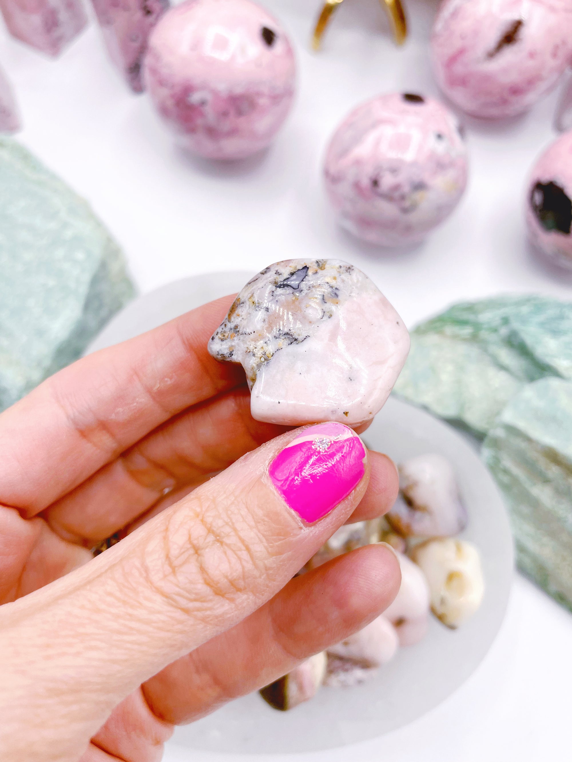 Pink Opal Tumbled Stones