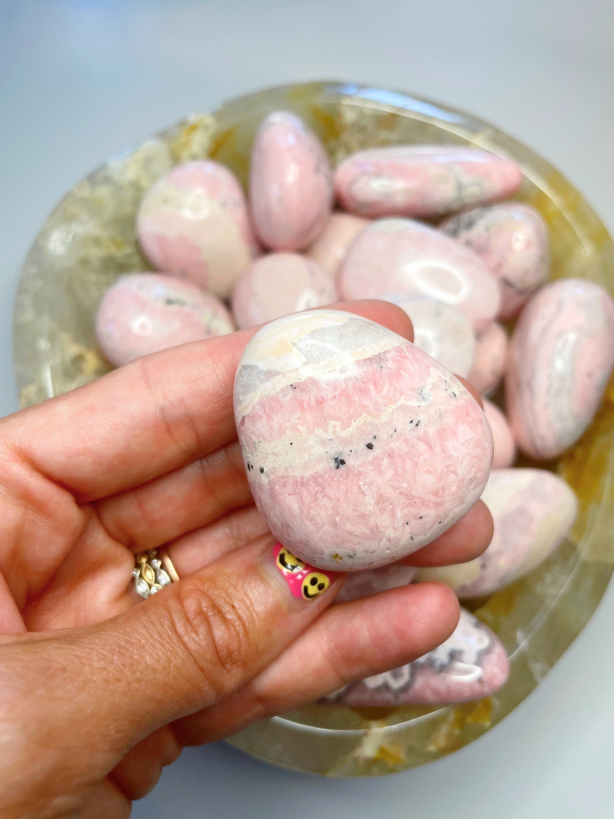 Rhodonite Palm Stones