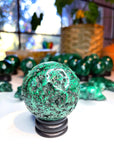 Malachite Carved Sphere