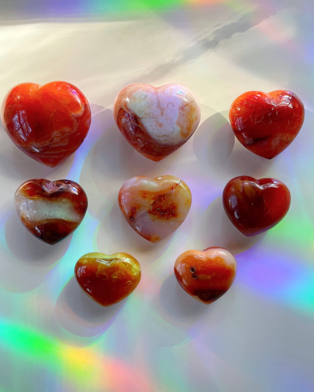 Carnelian Agate Hearts