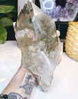 Large Natural Smoky Quartz Point w/ Chlorite Phantoms