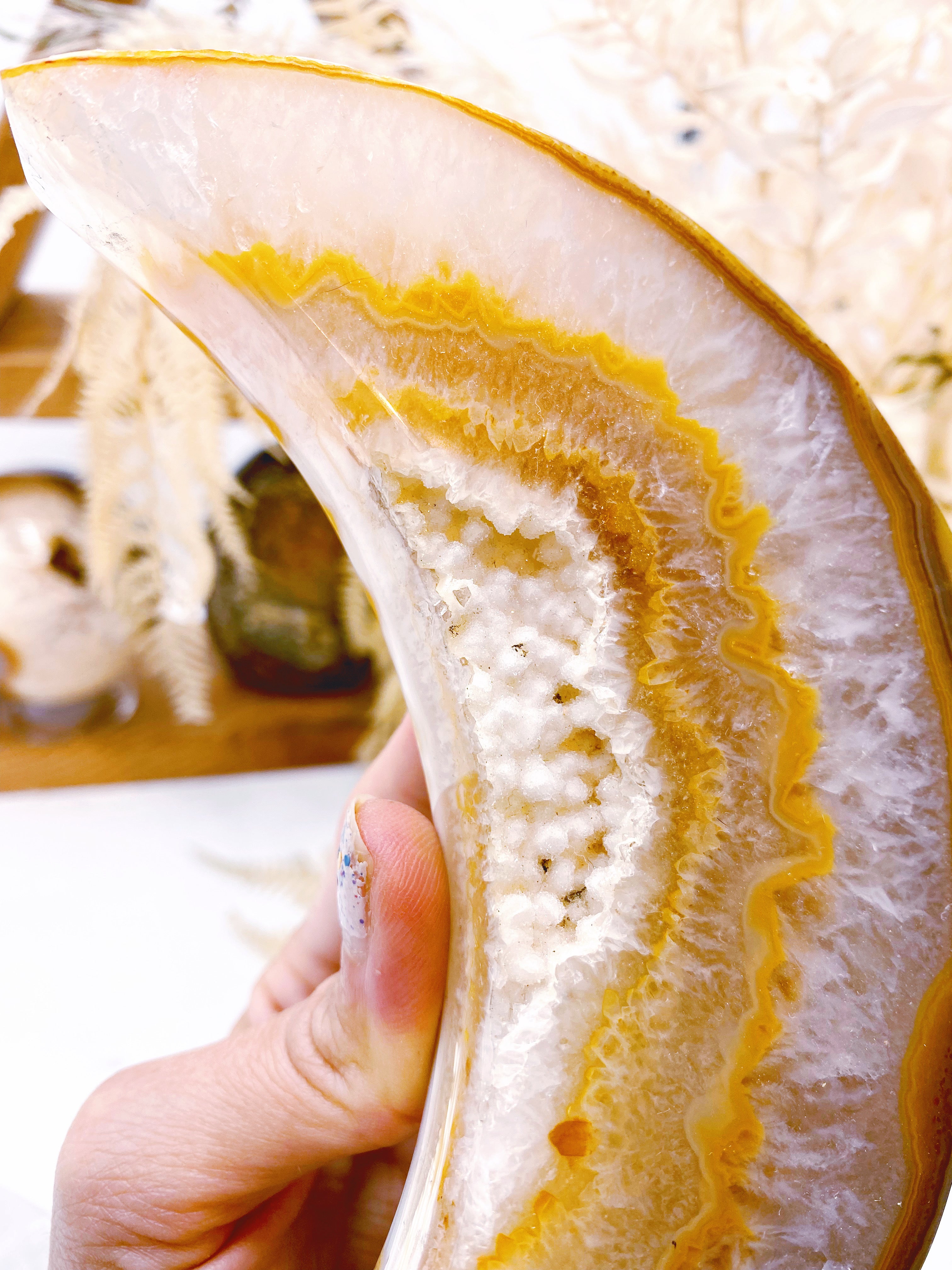 Druzy Agate Moon - Baltic Mermaid