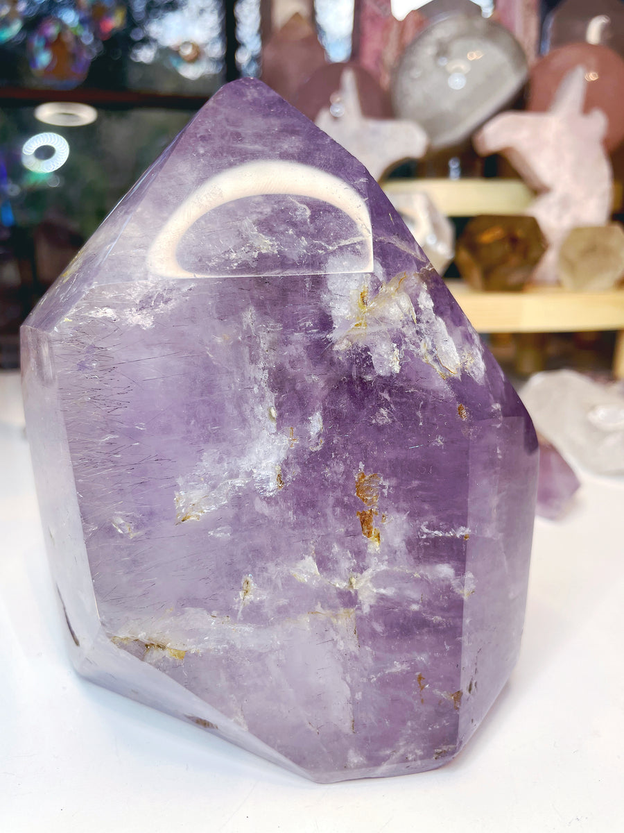 Rutilated Amethyst Tower