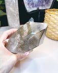 Large Natural Smoky Quartz Point w/ Chlorite Phantoms